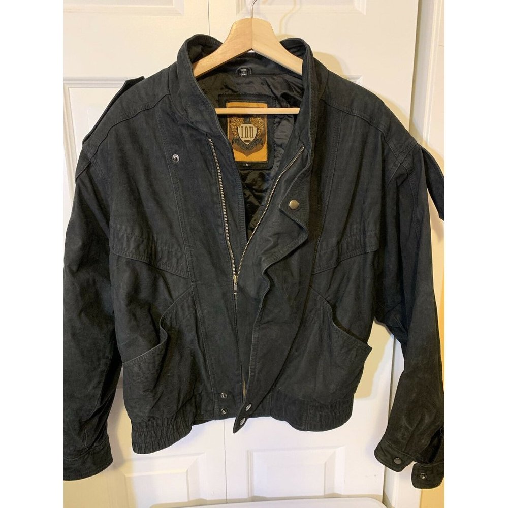 Vintage IOU Leather Jacket‎ Black Men’s Sz S